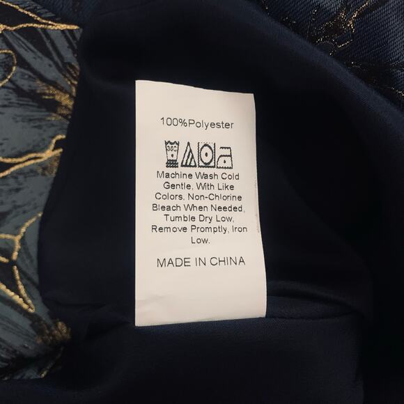 FANCYEVER WISHANG HUANGJIWU Dress M Midi Cocktail Special Event‎ Metallic Detail - Picture 14 of 16